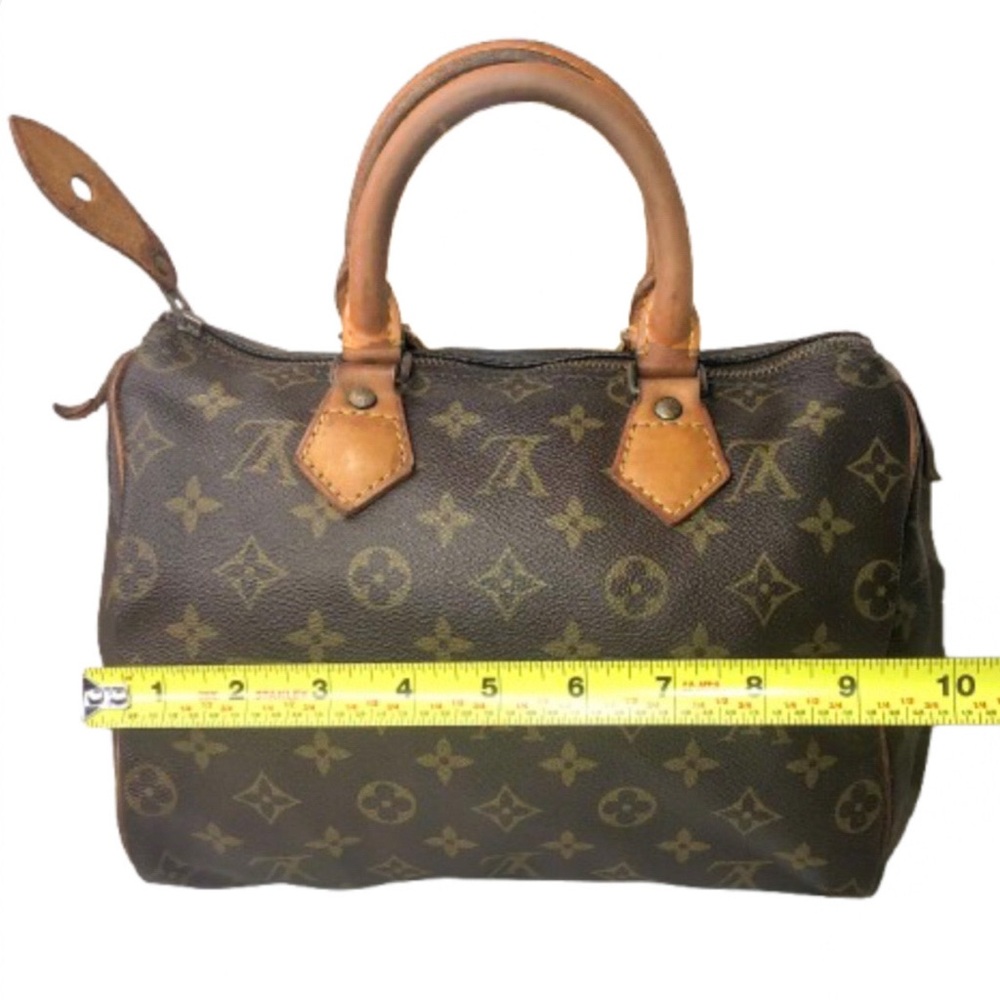LOUIS VUITTON LV Monogram Mini Speedy 25 Boston Bag w/ LV Dust Bag, Lock & Key - Picture 6 of 17